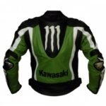 NARSON KAWASAKI NINJA GREEN AS BLACK MOTORCYCLE RACING LEATHER JACKET