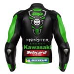 NARSON KAWASAKI NINJA MONSTER ENERGY MOTORCYCLE RIDING GEAR GENUINE COWHIDE LEATHER JACKET