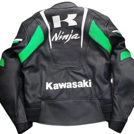 NARSON KAWASAKI NINJA MOTORCYCLE RACING LEATHER JACKET
