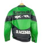 NARSON KAWASAKI RACING GREEN AS BLACK MOTORCYCLE LEATHER JACKET