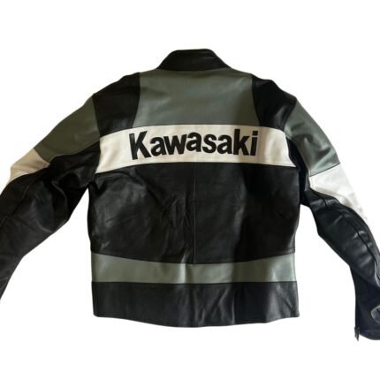 NARSON KAWASAKI RACING MOTORCYCLE LEATHER JACKET