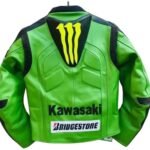 NARSON KAWASAKI RACING TEAM MOTORCYCLE COWHIDE LEATHER JACKET