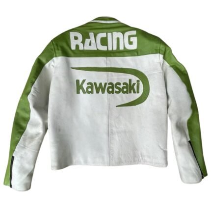 NARSON KAWASAKI ZX6R GREEN MOTORCYCLE RIDING GEAR LEATHER BIKER JACKET