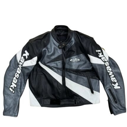 NARSON KAWASAKI UNISEX NINJA MOTORCYCLE COWHIDE LEATHER JACKET