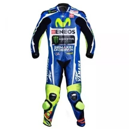 YAMAHA MENS VALENTINO ROSSI MOTORCYC;E RACING LEATHER SUIT