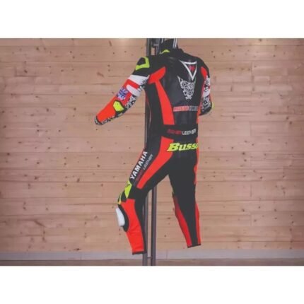 YAMAHA NEW MENS MOTORBIKE RACING MOTOGP GENUINE COWHIDE BIKER MOTORBIKE SUITE