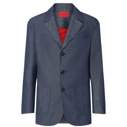FERRARI BLAZER IN DENIM EFFECT TRICOTINE
