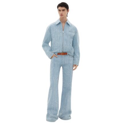 FERRARI JACKET IN FRAYED FADED DENIM