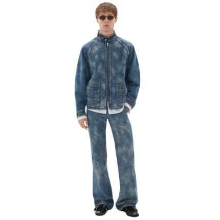 FERRARI JACKET NEEDLED AND WASHED DENIM