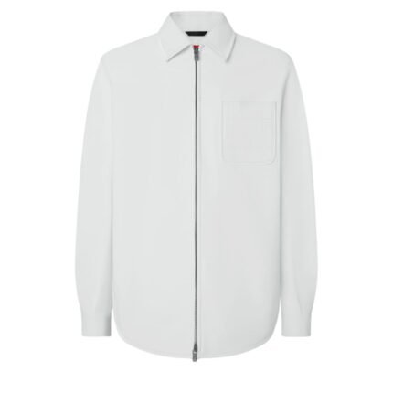 FERRARI OVERSHIRT JACKET IN LIQUID LEATHER