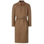 FERRARI TARTAN MOULINE WOOL COAT
