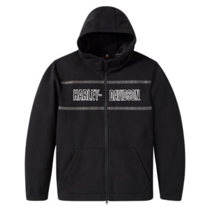 HARLEY DAVIDSON MENS HD TRENTON DEFLECTOR 2.0 HOODED RIDING FLEECE
