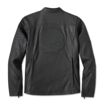 HARLEY DAVIDSON WILLIE G SKULL GRAPHIC LEATHER RIDING JACKET