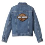 HARLEY DAVIDSON WOMENS ESSENTIAL BAR AS SHIELD DENIM JACKET MEDIUM INDIGO