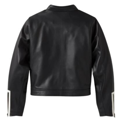 HARLEY DAVIDSON WOMENS ESSENTIAL MOTO BLOCKED LEATHER JACKET