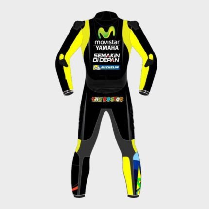 YAMAHA VALENTINO ROSSI 2017 MODEL BLACK LEATHER SUIT