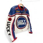 NARSON LUCKY STRIKE RACING MOTORCYCLE RIDING MOTORCYCLE RIDING GEAR LEATHER BIKER JACKET