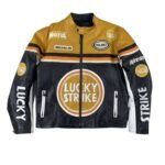 NARSON LUCKY STRIKE RACING LEATHER JACKET