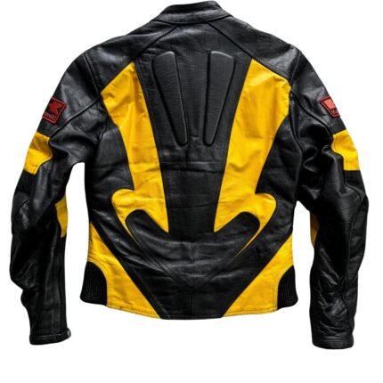 NARSON KAWASAKI NEW COLOR VINTAGE STYLLE BIKER MOTORCYCLE COWHIDE LEATHER JACKET