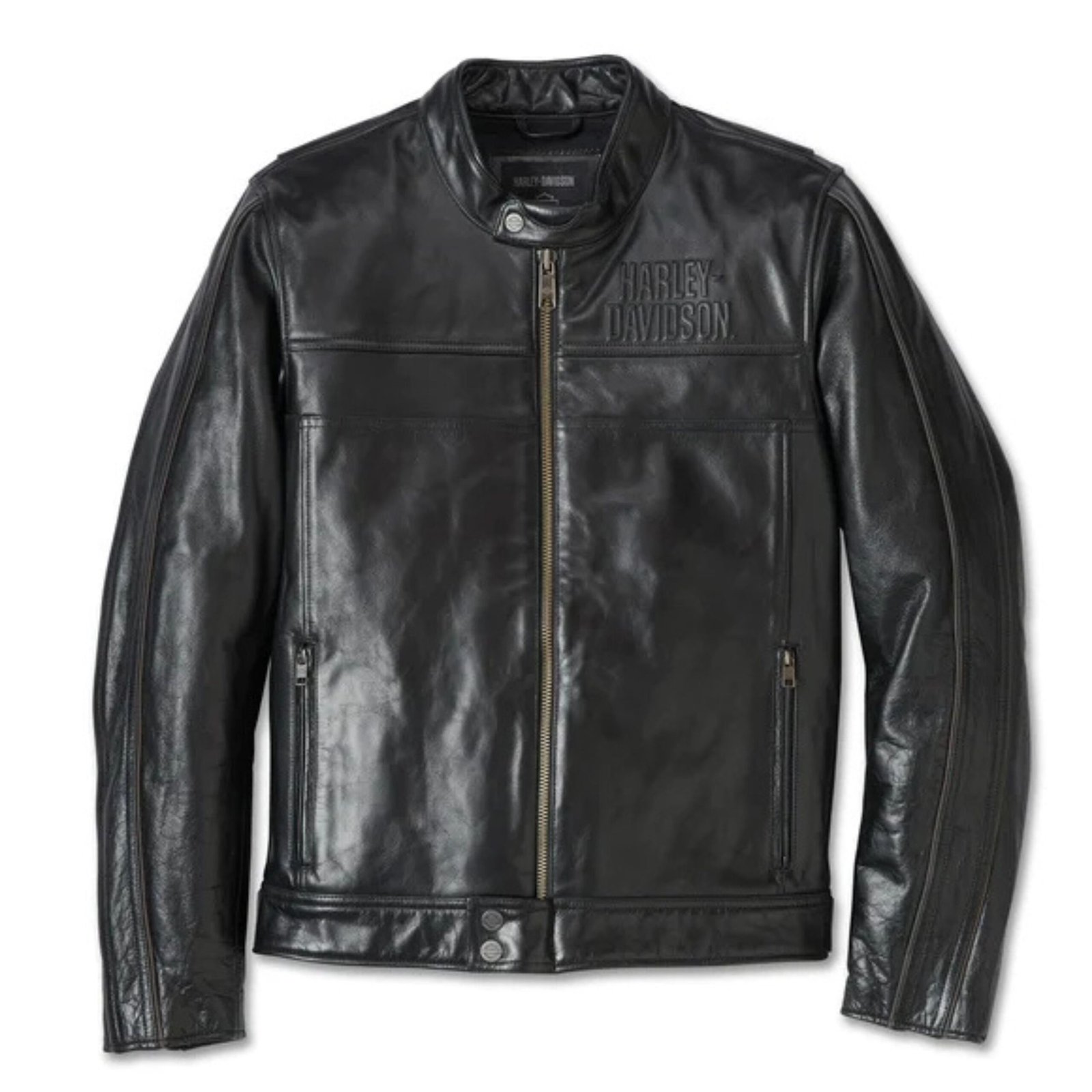 2 HARLEY DAVIDSON MENS FLEX LAYERING SYSTEM CAFE RACER LEATHER JACKET OUTER LAYER