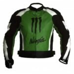 NARSON KAWASAKI NINJA GREEN AS BLACK MOTORCYCLE RACING LEATHER JACKET