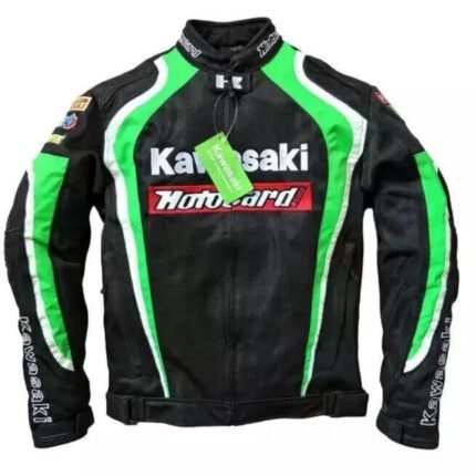NARSON KAWASAKI MOTORCYCLE GEAR CE APPROVE ARMORS POLYEST MESH RACING JACKET
