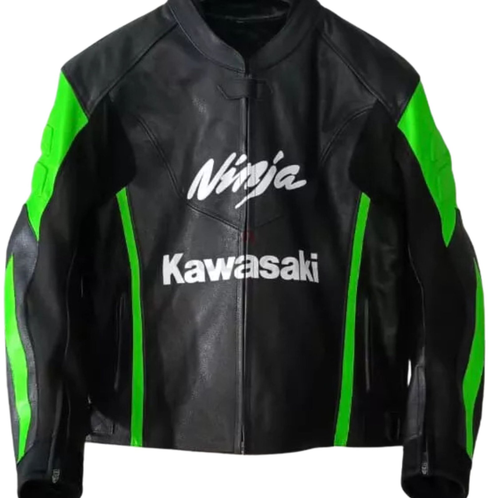 2 NARSON KAWASAKI NINJA RACING MOTORCYCLE COWHIDE LEATHER BIKER JACKET