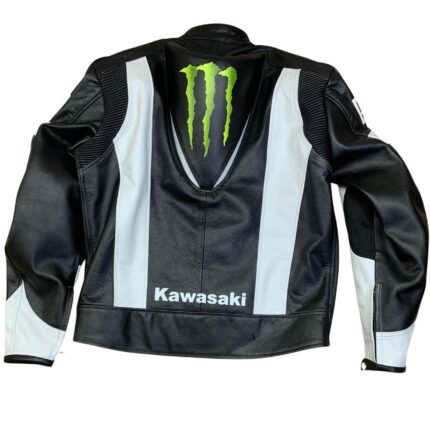 NARSON KAWASAKI RACING MOTORCYCLE MONSTER ENERGY LEATHER RIDING JACKET
