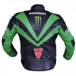 NARSON KAWASAKI RACING TEAM GREEN AS BLACK MOTORCYCLE LEATHER JACKET