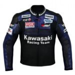 NARSON KAWASAKI RACING TEAM MOTORCYCLE GEAR COWHIDE LEATHER RIDING JACKET
