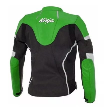 NARSON KAWASAKI LADIES NINJA GREEN MOTORCYCLE RIDING LEATHER BIKER JACKET
