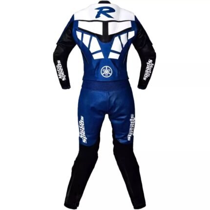 YAMAHA MENS R MOTORCYCLE RACING CE APPROVED ARMORS COWHIDE LEATHER SUIT
