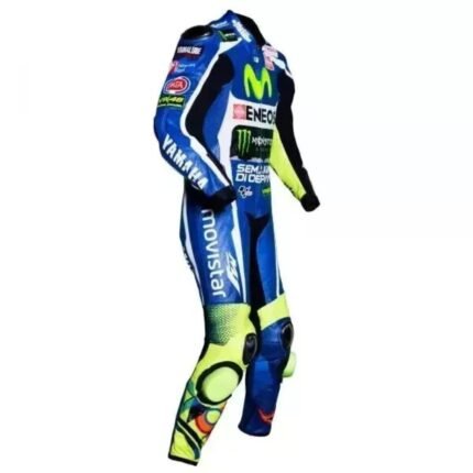 YAMAHA MENS VALENTINO ROSSI MOTORCYC;E RACING LEATHER SUIT