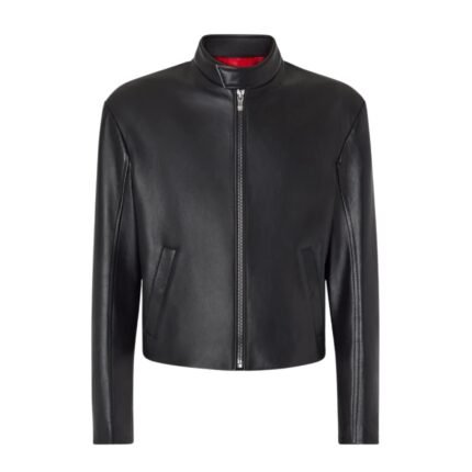 FERRARI BIKER JACKET IN NAPPA LEATHER
