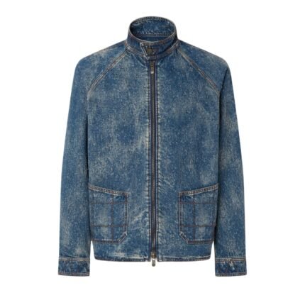 FERRARI JACKET NEEDLED AND WASHED DENIM