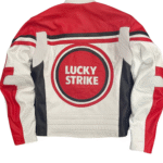 NARSON LUCKY STRIKE STREETWEAR GENUINE COWHIDE LEATHER BIKER JACKET