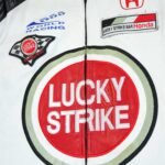 NARSON LUCKY STRIKE HONDA RACING GEAR COWHIDE LEATHER JACKET