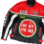 NARSON LUCKY STRIKE MOTORCYCLE RACING LEATHER JACKET