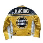 NARSON LUCKY STRIKE MOTORCYCLE RIDING GEAR STREETWEAR GENUINE COWHIDE LEATHER BIKER JACKET