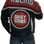 NARSON LUCKY STRIKE RACING MOTORCYCLE COWHIDE LEATHER JACKET