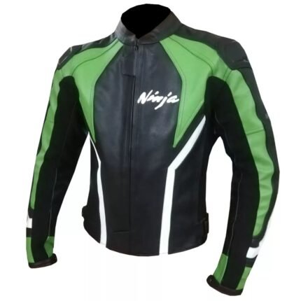 NARSON KAWASAKI GREEN MOTORCYCLE BIKER RIDING GEAR LEATHER JACKET