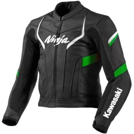 NARSON KAWASAKI NINJA MOTORCYCLE RACING LEATHER JACKET