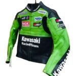 NARSON KAWASAKI RACING TEAM MOTORCYCLE COWHIDE LEATHER JACKET