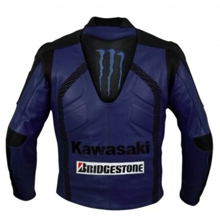 NARSON KAWASAKI RACING TEAM MOTORCYCLE GEAR COWHIDE LEATHER RIDING JACKET