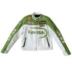 NARSON KAWASAKI ZX6R GREEN MOTORCYCLE RIDING GEAR LEATHER BIKER JACKET