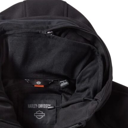 HARLEY DAVIDSON MENS HD TRENTON DEFLECTOR 2.0 HOODED RIDING FLEECE