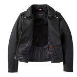 HARLEY DAVIDSON WOMENS HD REBEL BIKER LEATHER RIDING JACKET