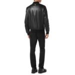 DENIM BASIC LEATHER BOMBER