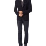 DENIM BLAZER JACKET WITH HOODIE