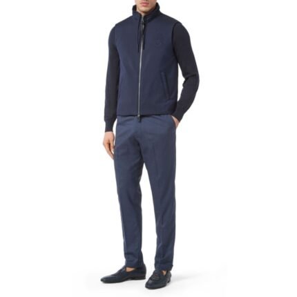 DENIM COTTON WOOL SILK DOWN VEST